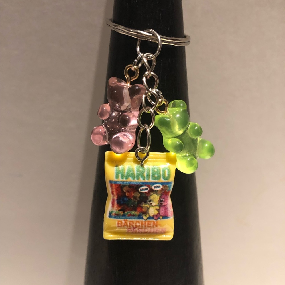 3/$20 Gummy Bear Candy Keychain - Yellow